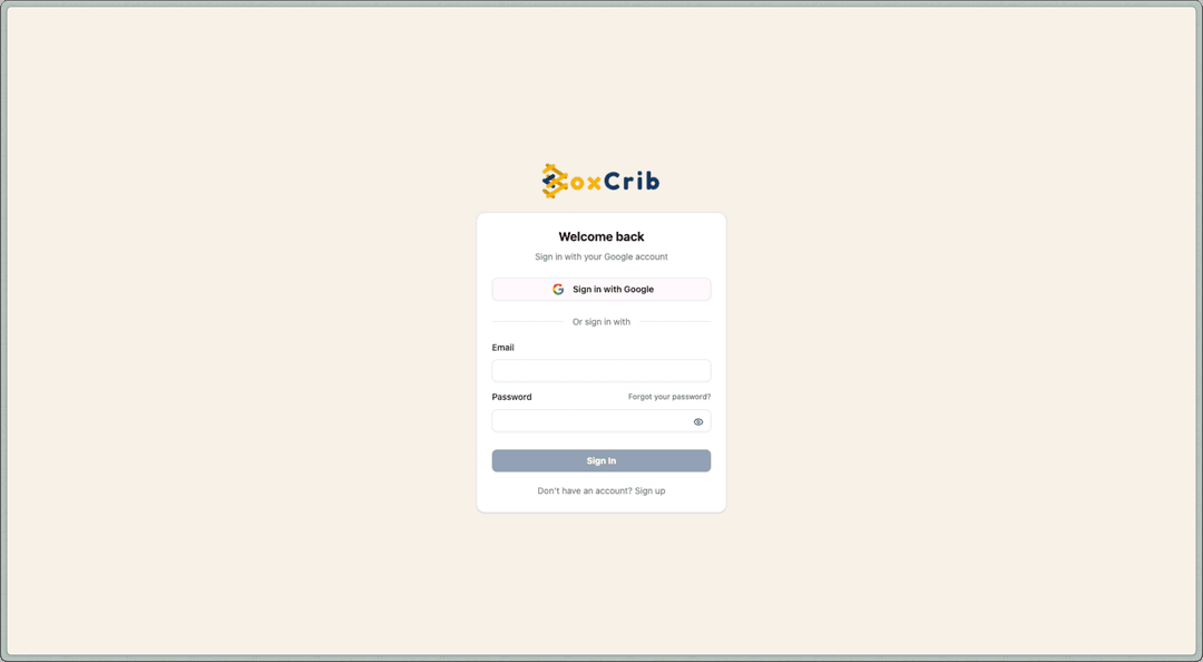 BoxCrib Website